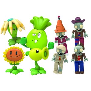 K-Nex Plants vs Zombies Mystery Figure Series 1 Blind Mystery Box Display