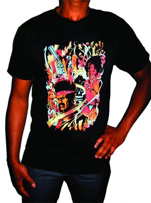 Black Dynamite Psychedelic Freakout T-Shirt Large
