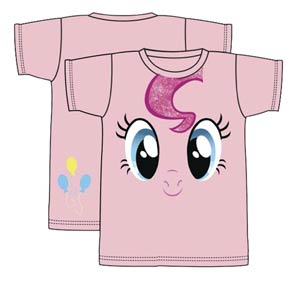 My Little Pony Pinkie Pie Glitter Face Pink Youth T-Shirt Large