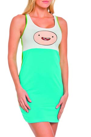 Adventure Time Finn Face Sleep Tank T-Shirt Large