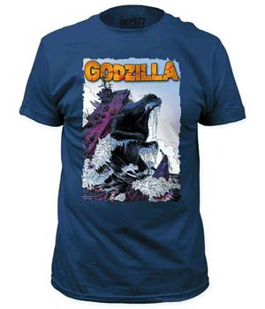 Godzilla Aircraft Carried Previews Exclusive Light Navy T-Shirt Large