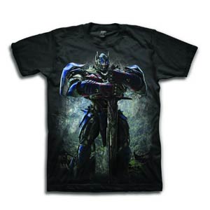 Transformers Age Of Extintion Optimus Sword Previews Exclusive Black T-Shirt Large