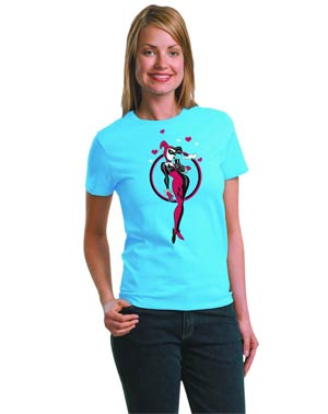 Harley Quinn Smokin Womens T-Shirt Large