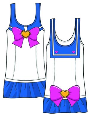 Sailor Babe Womens Tunic Tank T-Shirt Large