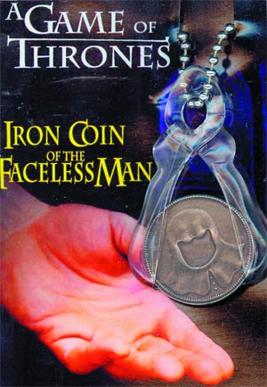 Game Of Thrones Iron Coin Of The Faceless Man With Necklace