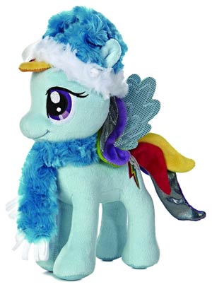 Aurora My Little Pony Winter 10-Inch Plush - Rainbow Dash Fuzzy Hat & Scarf