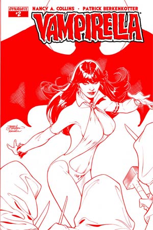 Vampirella Vol 5 #2 Cover F Rare Terry Dodson Blood Red Cover Signed By Terry Dodson