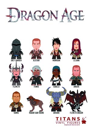 Dragon Age Titans Series 1 Heroes Of Thedas Collection Blind Mystery Box 20-Piece Display