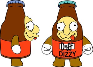 Simpsons Duff Mini Figure - Dizzy Duff