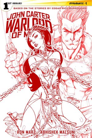 John Carter Warlord Of Mars Vol 2 #1 Cover P Rare J Scott Campbell Martian Red Cover