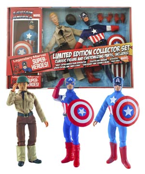 Legendary Marvel Heroes Retro Captain America 8-Inch Action Figure Set