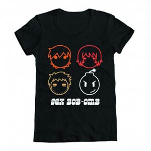 Scott Pilgrim Sex Bob-Omb Icons Black T-Shirt Large