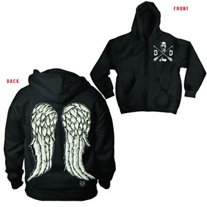 Walking Dead Daryl Wings Black Zip Hoodie XX-Large