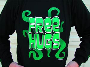 Free Hugs And Tentacles Long Sleeve Shirt XXX-Large