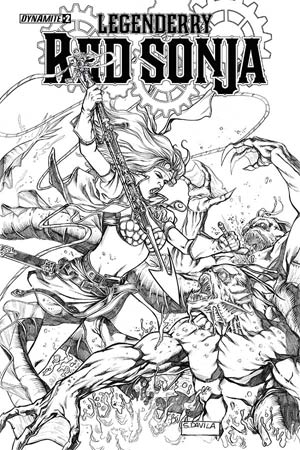 Legenderry Red Sonja #2 Cover B Incentive Sergio Fernandez Davila Black & White Cover RECOMMENDED_FOR_YOU