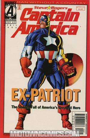 Captain America Vol 1 #450 Cover A White Background Cover
