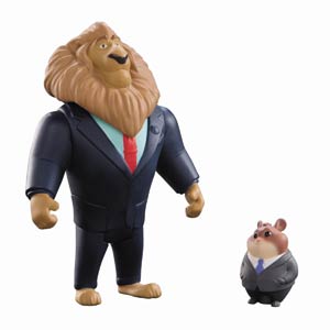 Zootopia Action Figure Character Pack - Mayor Lionheart & Lemming