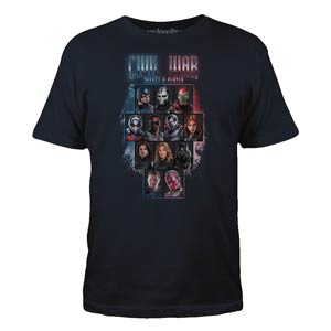 Captain America Civil War Select A Player Navy T-Shirt Large