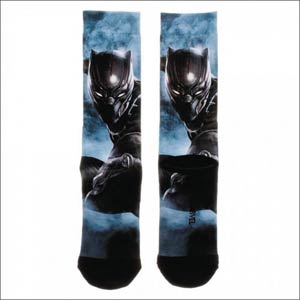 Captain America Civil War Sublimated Crew Socks - Black Panther