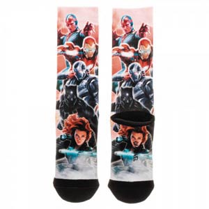 Captain America Civil War Sublimated Crew Socks - Team Stark