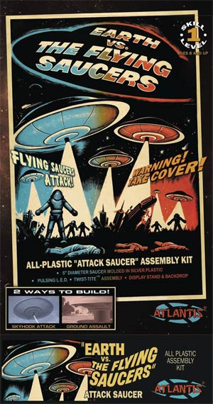 Earth vs The Flying Saucers 2nd Edition Silver Model Kit