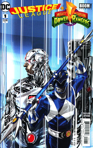 Justice League Power Rangers 1 Cover C Variant Dustin Nguyen Cyborg Blue Ranger Cover