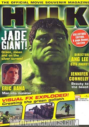 Official Hulk Movie Magazine Collector Ed