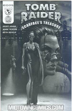 Tomb Raider Scarfaces Treasure Cover B DF Exclusive Black & White Edition