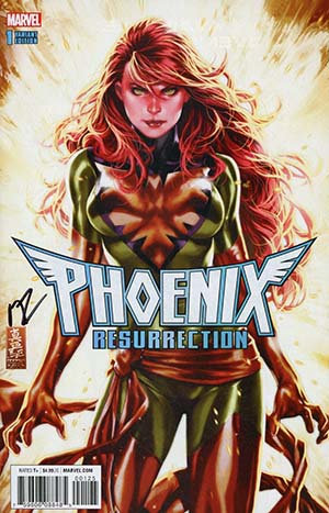 Phoenix Resurrection Return Of (Adult) Jean Grey #1 Cover N DF Comic Sketch Art Exclusive Mark Brooks Variant Cover Signed By Matthew Rosenberg