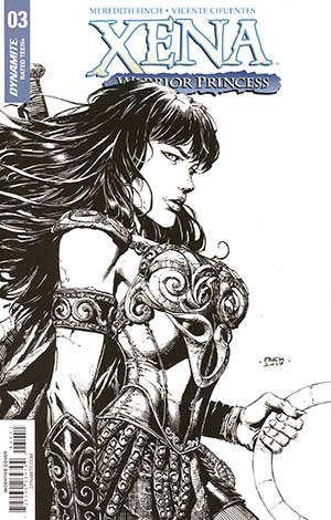 Xena Vol 2 #3 Cover E Incentive David Finch Black & White Cover