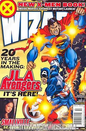 Wizard Comics Magazine #144 Perez Avengers JLA Cvr