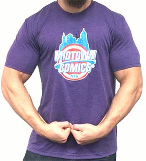 Midtown Comics Shield Logo Mens Purple T-Shirt XX-Large BEST_SELLERS