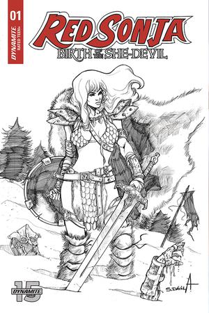 Red Sonja Birth Of The She-Devil #1 Cover E Incentive Sergio Davila Black & White Cover Recommended Back Issues