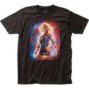 Captain Marvel Movie Poster T-Shirt Large