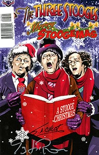 Three Stooges Merry Stoogemas Cover H Variant Greg Larocque Cover Signed By Greg Larocque