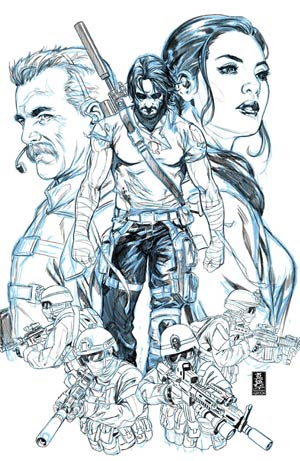 BRZRKR (Berzerker) #1 Cover N Incentive Mark Brooks Black & White Blueline Virgin Cover RECOMMENDED_FOR_YOU