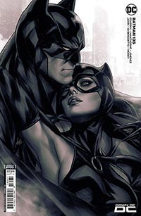 Batman, Catwoman, and Bat-Baby, in John B.'s Pop Mhan Comic Art Gallery Room