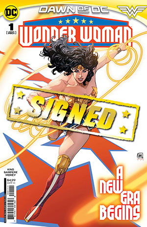 Wonder Woman Vol 6 #1 Cover L Regular Daniel Sampere Cover Signed By Tom King Featured Midtown Comics Signed / Exclusives