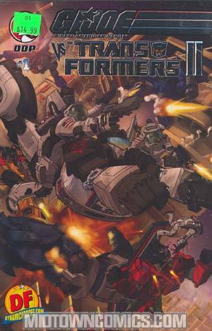GI Joe vs Transformers Vol 2 #1 Rare DF Foil Cvr