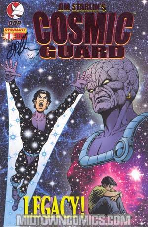 Cosmic Guard #1 Cover C DF Red Foil Signed By Jim Starlin