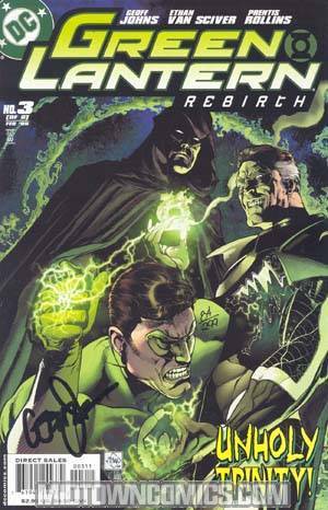 Green Lantern Rebirth #3 Cover B DF Signed By Geoff Johns