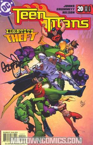 Teen Titans Vol 3 #20 Cover B DF Signed By Geoff Johns