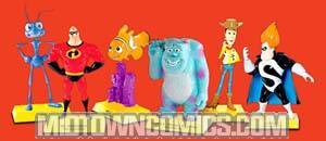 Disney-Pixar Treasures W/Collectible Cards Complete 6 Mini Figurine Set