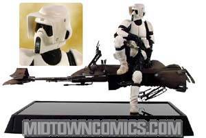 Star Wars Speeder Bike & Scout Statue