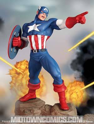 Captain America Cold-Cast Porcelain Statue