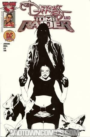 Darkness And Tomb Raider #1 Cover B Black & White Cover
