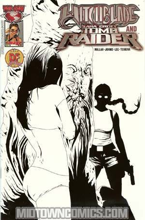 Witchblade & Tomb Raider #1 B&W Cvr