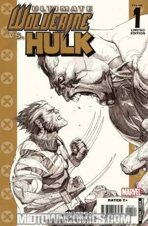 Ultimate Wolverine vs Hulk #1 Cover B Incentive Retailer Sketch Variant Cover