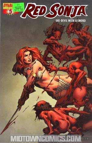 Red Sonja Vol 4 #5 Cover E Fiery Red Foil High End Ed