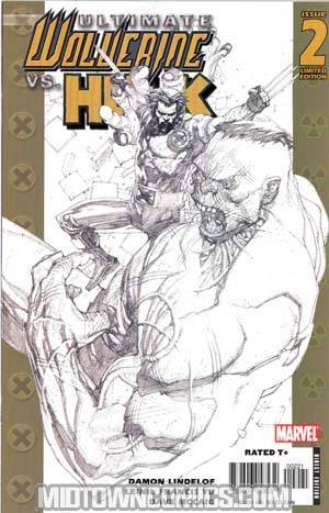 Ultimate Wolverine vs Hulk #2 Cover B Incentive Retailer Sketch Variant Cover